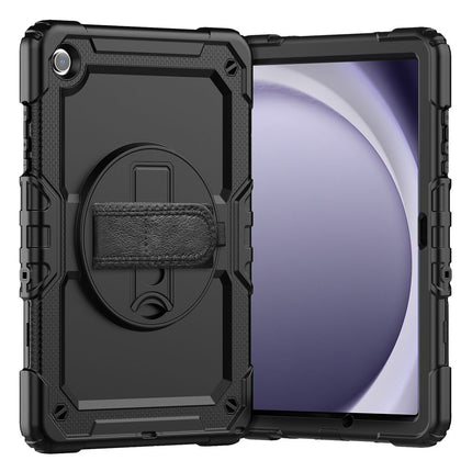 Samsung Galaxy Tab A9+ - Shockproof Case (PET Screenprotector/Hand Strap) - Black