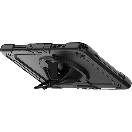 Samsung Galaxy Tab A9+ - Shockproof Case (PET Screenprotector/Hand Strap) - Black