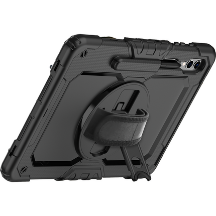 Samsung Galaxy Tab S10+ / S9+ / S9 FE+ - Shockproof Case (PET Screenprotector/Hand Strap) - Black