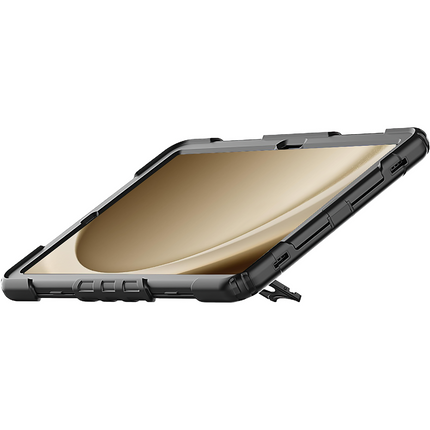 Samsung Galaxy Tab S10+ / S9+ / S9 FE+ - Shockproof Case (PET Screenprotector/Hand Strap) - Black