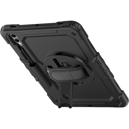 Samsung Galaxy Tab S10+ / S9+ / S9 FE+ - Shockproof Case (PET Screenprotector/Hand Strap) - Black