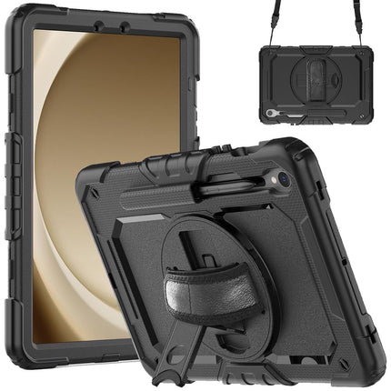 Samsung Galaxy Tab S9 / S9 FE / S10 FE / S10 Lite - Shockproof Case (PET Screenprotector/Hand Strap) - Black