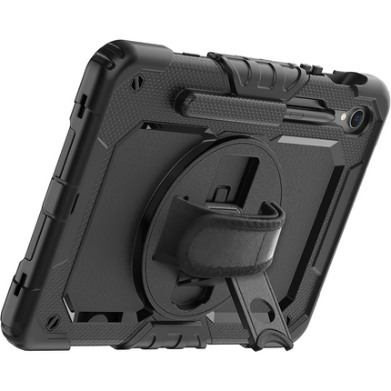 Samsung Galaxy Tab S9 / S9 FE / S10 FE / S10 Lite - Shockproof Case (PET Screenprotector/Hand Strap) - Black