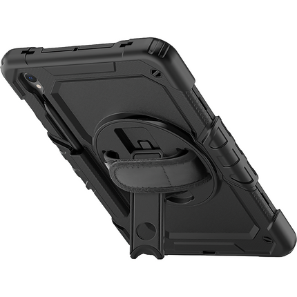 Samsung Galaxy Tab S9 / S9 FE / S10 FE / S10 Lite - Shockproof Case (PET Screenprotector/Hand Strap) - Black