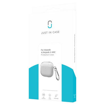Airpods 4 / Airpods 4 ANC - Soft TPU Case with hook - Clear