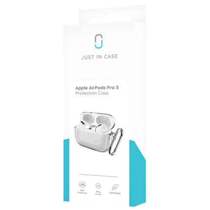 Apple AirPods Pro 3 - Soft TPU Case with hook - Clear