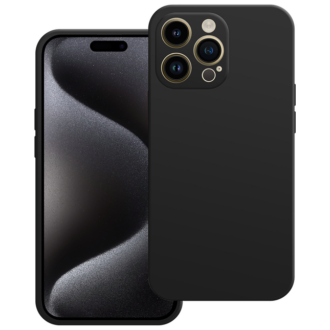 Flex Case iPhone 15 Pro Max zwart vooraanzicht