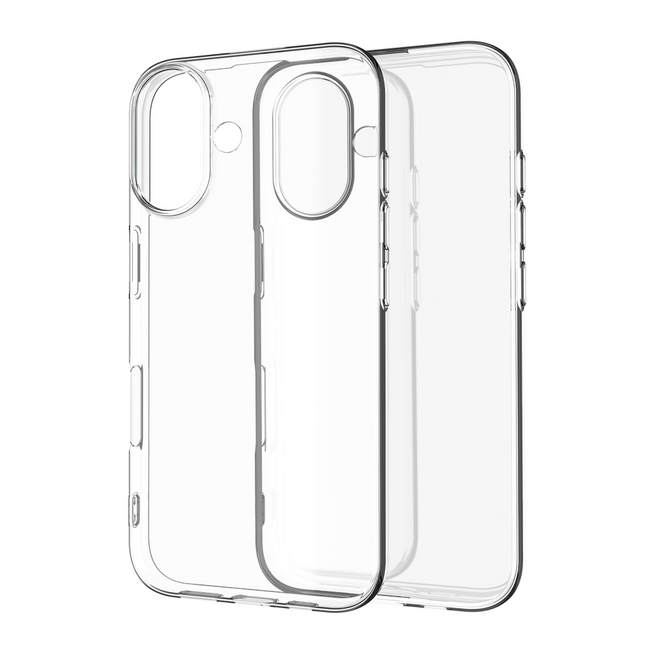 Zero% Case - iPhone 16 Plus - Soft TPU Back Cover (GRS Recycled) - Clear