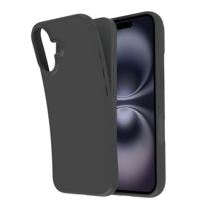 Zero% Case - iPhone 16 - Soft TPU Back Cover (GRS Recycled) - Black