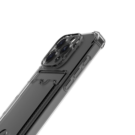 FlexImpact Case - iPhone 16 Pro - TPU Impact Back Cover - (with cardslot) - Clear