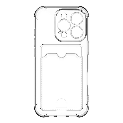 FlexImpact Case - iPhone 16 Pro - TPU Impact Back Cover - (with cardslot) - Clear