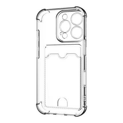 FlexImpact Case - iPhone 16 Pro - TPU Impact Back Cover - (with cardslot) - Clear