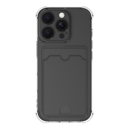 FlexImpact Case - iPhone 16 Pro - TPU Impact Back Cover - (with cardslot) - Clear