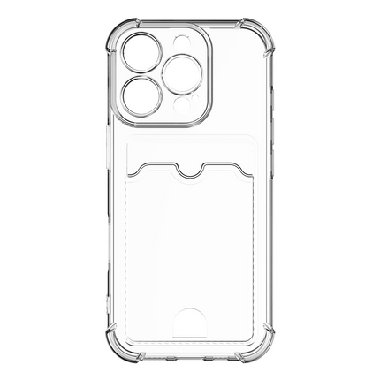 FlexImpact Case - iPhone 16 Pro - TPU Impact Back Cover - (with cardslot) - Clear