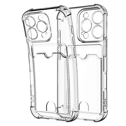 FlexImpact Case - iPhone 16 Pro - TPU Impact Back Cover - (with cardslot) - Clear