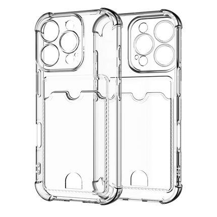 FlexImpact Case - iPhone 16 Pro - TPU Impact Back Cover - (with cardslot) - Clear