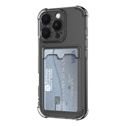 FlexImpact Case - iPhone 16 Pro - TPU Impact Back Cover - (with cardslot) - Clear