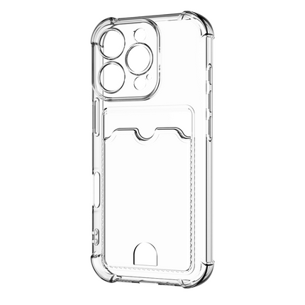 FlexImpact Case - iPhone 16 Pro - TPU Impact Back Cover - (with cardslot) - Clear