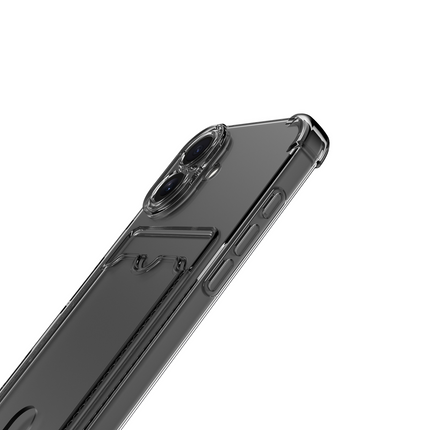 FlexImpact Case - iPhone 16 - TPU Impact Back Cover - (with cardslot) - Clear