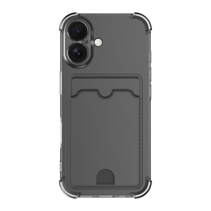 FlexImpact Case - iPhone 16 - TPU Impact Back Cover - (with cardslot) - Clear
