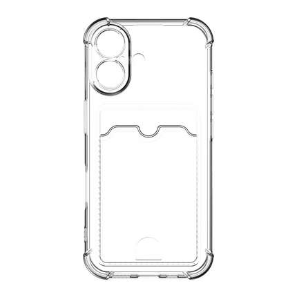 FlexImpact Case - iPhone 16 - TPU Impact Back Cover - (with cardslot) - Clear