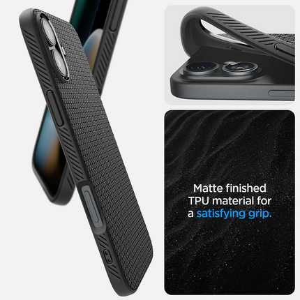 Spigen Case iPhone 16 - Liquid Air - Black