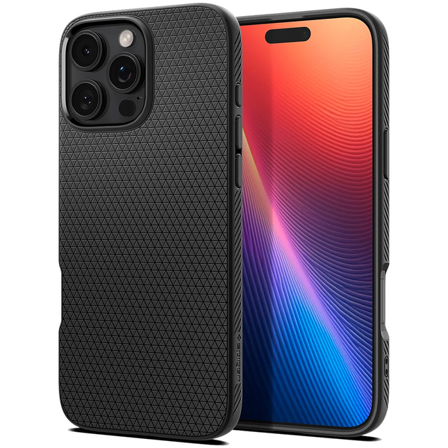 Spigen Liquid Air hoesje voor iPhone 16 Pro in het zwart