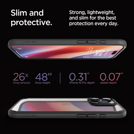 Spigen Case iPhone 16 Pro - Ultra Hybrid - Black