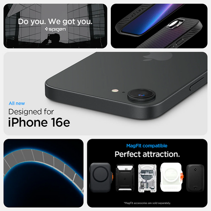Spigen Case iPhone 17e / 16e - Liquid Air MagFit - Black