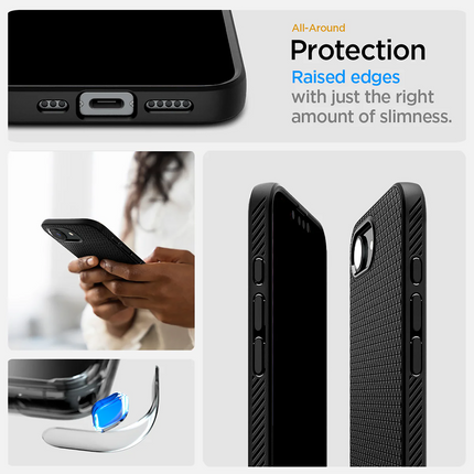 Spigen Case iPhone 17e / 16e - Liquid Air MagFit - Black