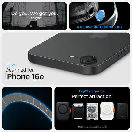 Spigen Case iPhone 17e / 16e - Rugged Armor MagFit - Black