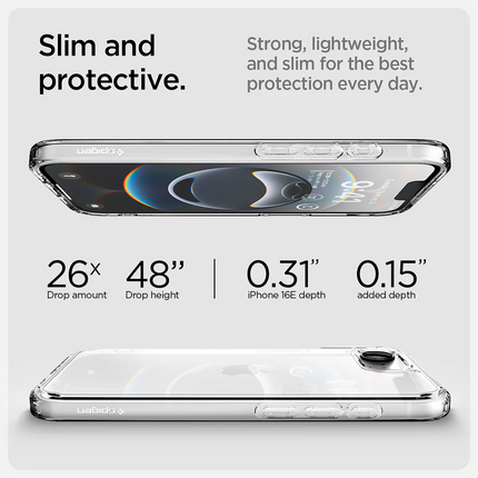 Spigen Case iPhone 17e / 16e - Ultra Hybrid - Clear