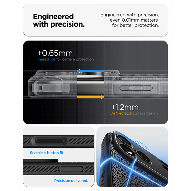 Spigen Liquid Air hoesje iPhone 17 Pro zwart - achterkant