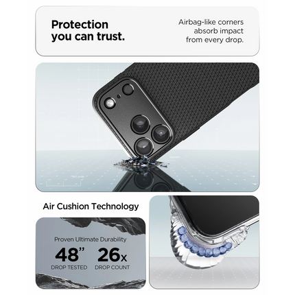 Spigen Case iPhone 17 Pro - Liquid Air - Black