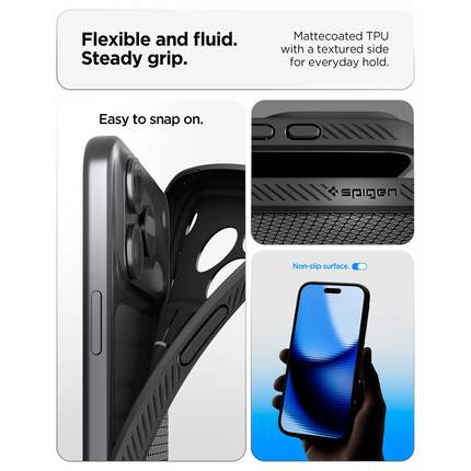 Spigen Case iPhone 17 Pro - Liquid Air - Black
