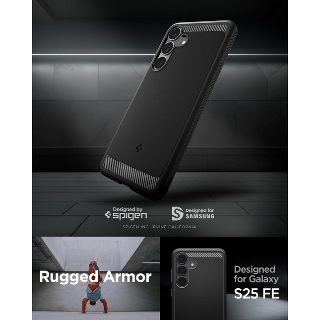 Spigen Case Samsung Galaxy S25 FE - Rugged Armor - Black