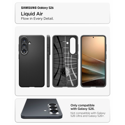 Spigen Case Samsung Galaxy S26 Plus - Liquid Air - Black