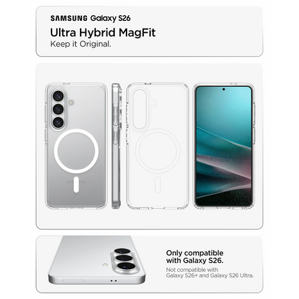 Spigen Case Samsung Galaxy S26 - Ultra Hybrid MagFit - Clear