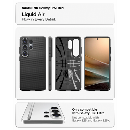 Spigen Case Samsung Galaxy S26 Ultra - Liquid Air - Black