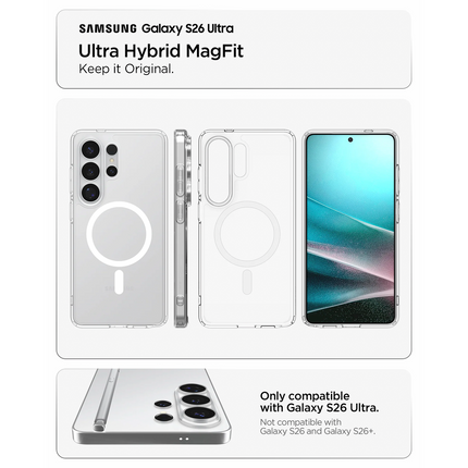 Spigen Case Samsung Galaxy S26 Ultra - Ultra Hybrid MagFit - Clear