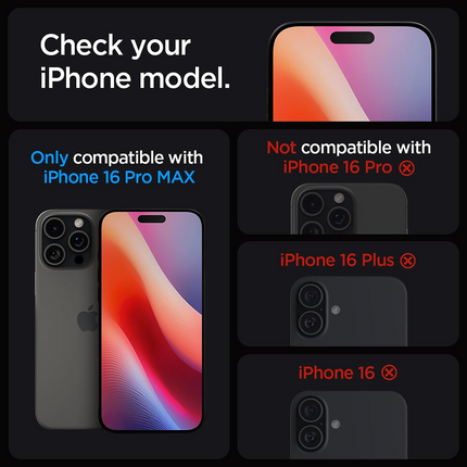 Spigen Screenprotector iPhone 17 Pro Max / 16 Pro Max - Tempered Glas with AlignMaster 2 Pack - Clear