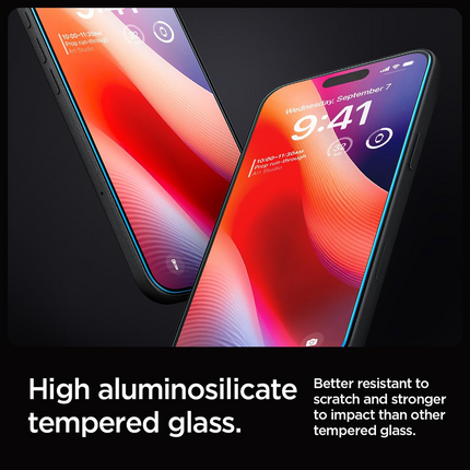 Spigen Screenprotector iPhone 17 Pro Max / 16 Pro Max - Tempered Glas with AlignMaster 2 Pack - Clear