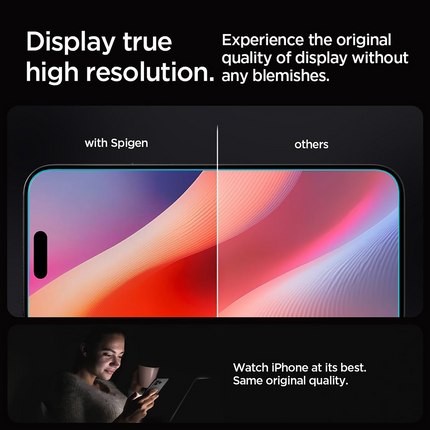 Spigen Screenprotector iPhone 17 Pro Max / 16 Pro Max - Tempered Glas with AlignMaster 2 Pack - Clear