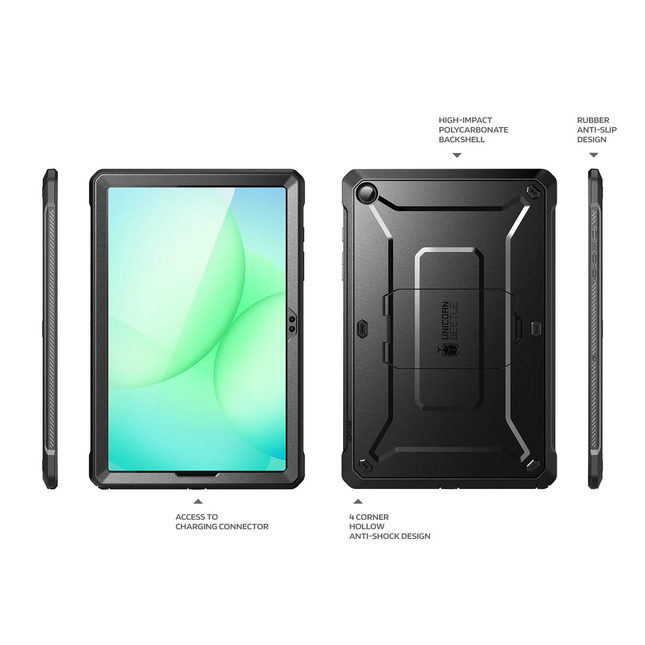 Supcase Hoes geschikt voor Samsung Galaxy Tab A11 Plus - Unicorn Beetle Pro - Black
