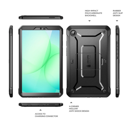 Supcase Hoes geschikt voor Samsung Galaxy Tab A11 - Unicorn Beetle Pro - Black