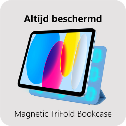 iPad 2025 (11th Gen) / iPad 2022 (10th Gen) - Magnetic Sleek TriFold Case - Sky Blue