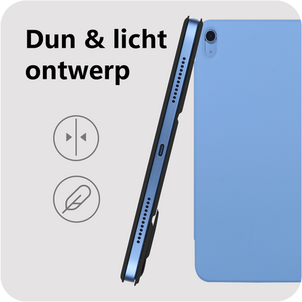 iPad 2025 (11th Gen) / iPad 2022 (10th Gen) - Magnetic Sleek TriFold Case - Sky Blue