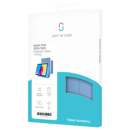 iPad 2025 (11th Gen) / iPad 2022 (10th Gen) - Magnetic Sleek TriFold Case - Sky Blue
