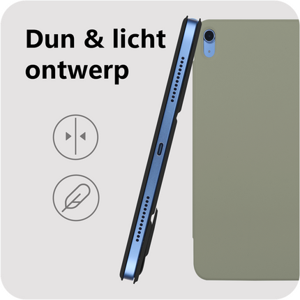 iPad 2025 (11th Gen) / iPad 2022 (10th Gen) - Magnetic Sleek TriFold Case - Sage Green