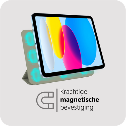 iPad 2025 (11th Gen) / iPad 2022 (10th Gen) - Magnetic Sleek TriFold Case - Sage Green